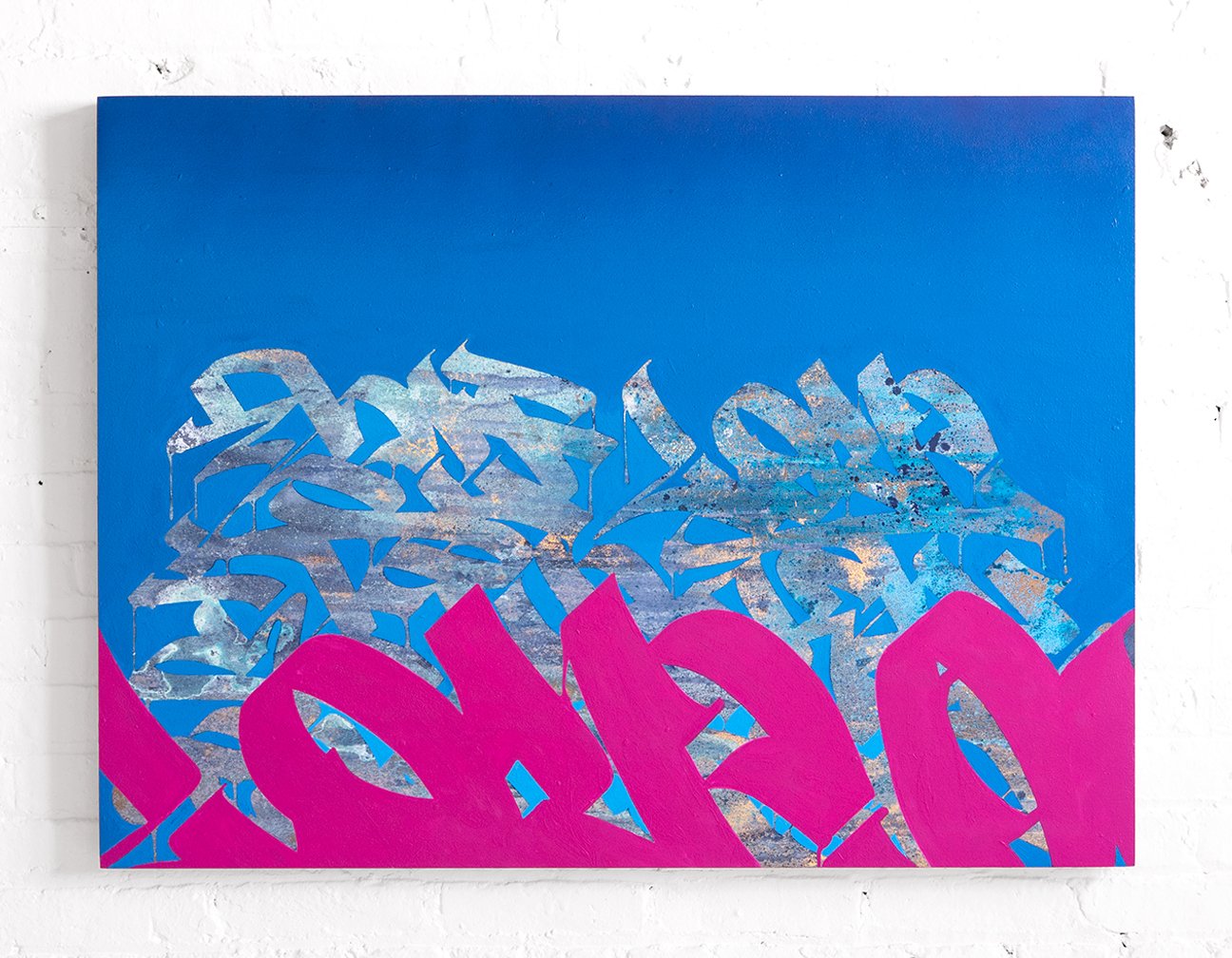 SELF-LOVE by Jeremy Penn — Oxidized metals, spray paint, and acrylic on panel