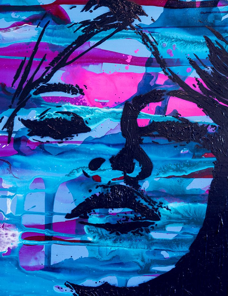 Hot Lips Wave by Jeremy Penn — Acrylic and ink on panel