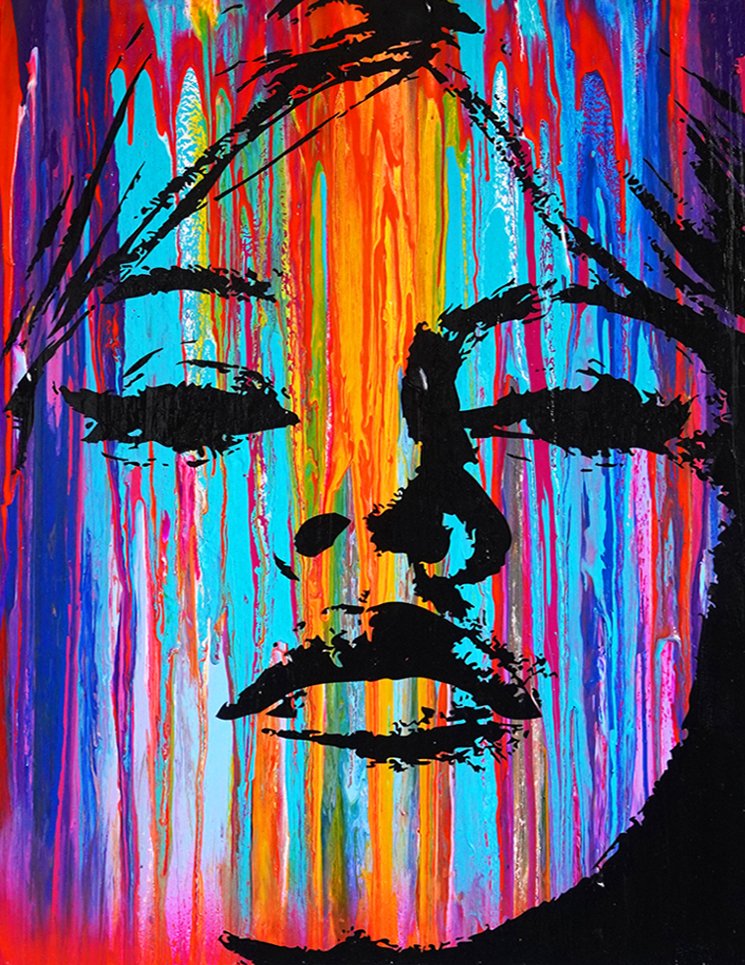 Hot Lips Excursion by Jeremy Penn — Acrylic & spray paint on polished aluminum